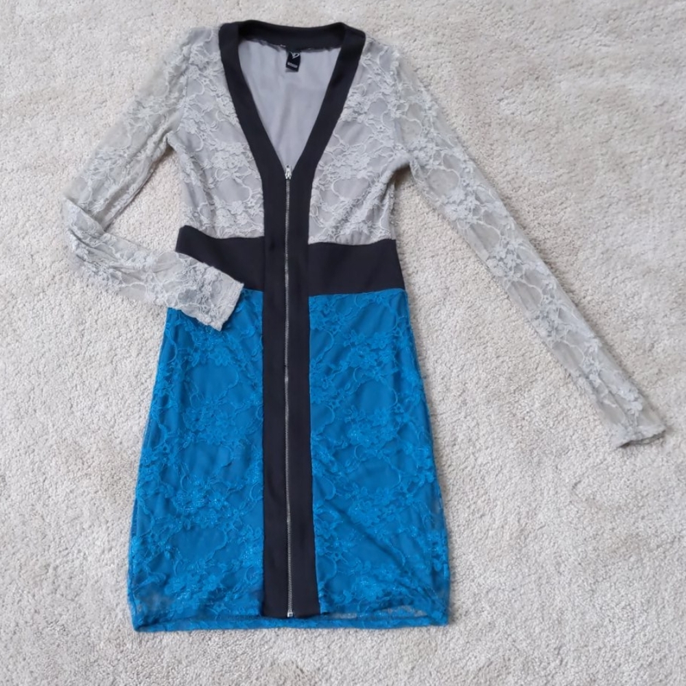Lace Zip Up Dress